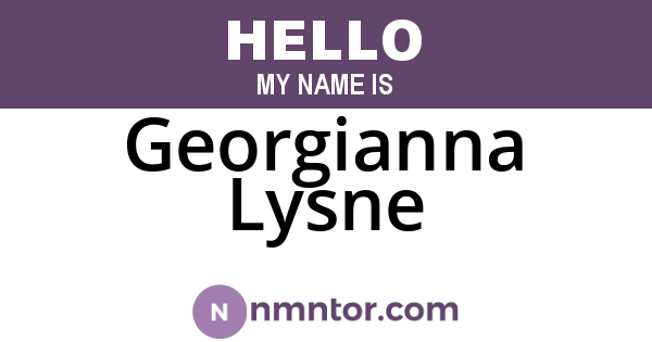 Georgianna Lysne
