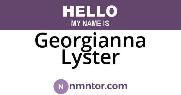 Georgianna Lyster