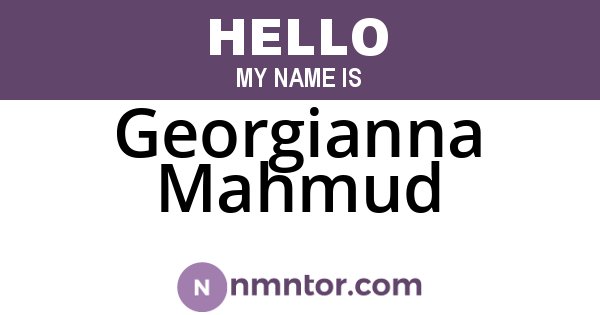 Georgianna Mahmud
