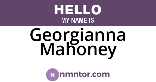 Georgianna Mahoney