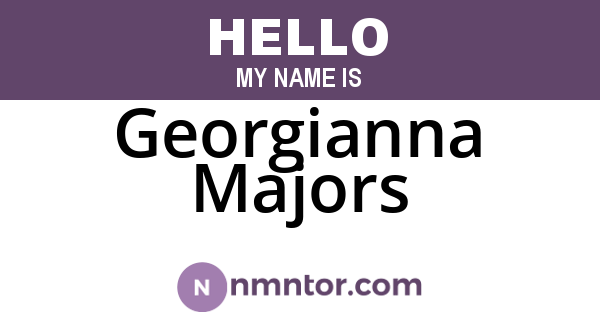 Georgianna Majors