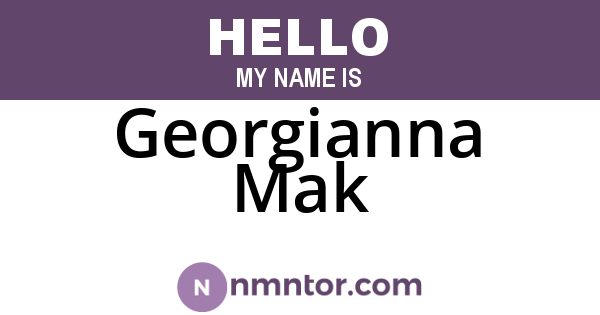 Georgianna Mak