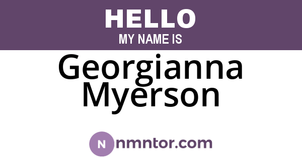Georgianna Myerson