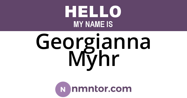 Georgianna Myhr