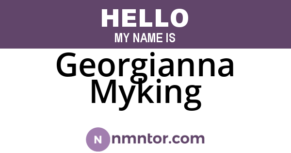 Georgianna Myking