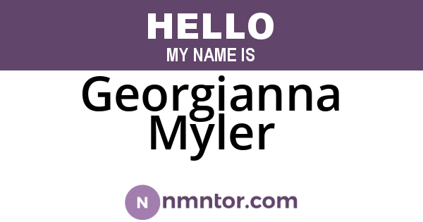 Georgianna Myler