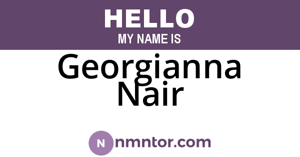 Georgianna Nair