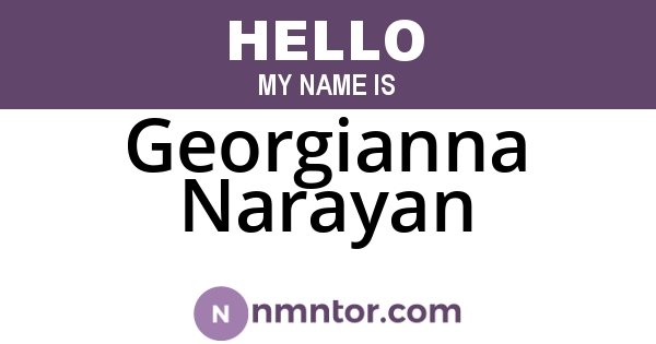 Georgianna Narayan