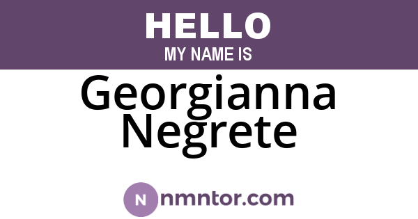 Georgianna Negrete
