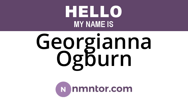 Georgianna Ogburn