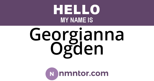 Georgianna Ogden
