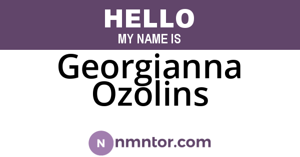 Georgianna Ozolins