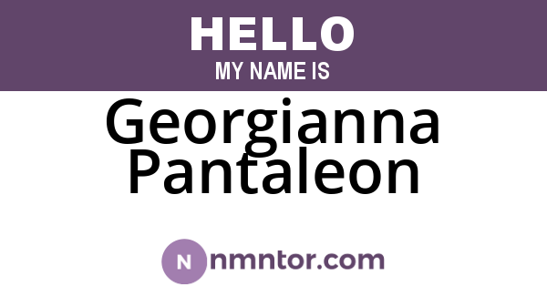 Georgianna Pantaleon