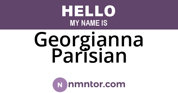 Georgianna Parisian