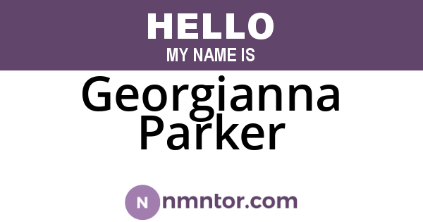 Georgianna Parker