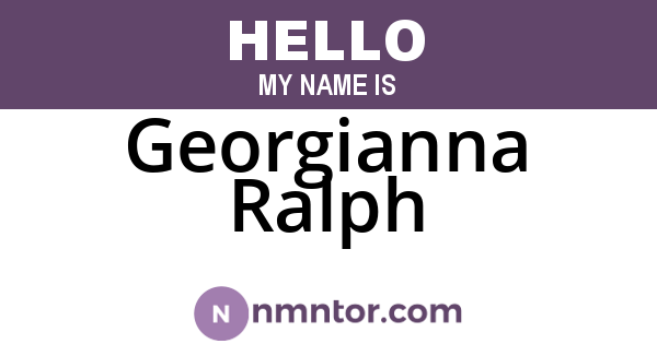 Georgianna Ralph