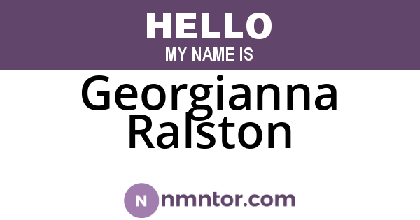 Georgianna Ralston