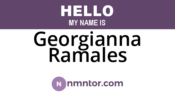 Georgianna Ramales