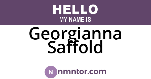 Georgianna Saffold