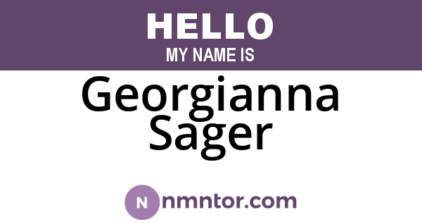 Georgianna Sager