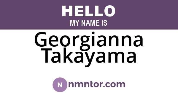 Georgianna Takayama
