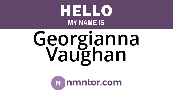 Georgianna Vaughan