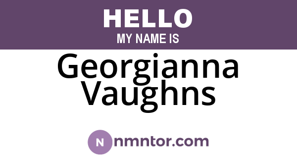 Georgianna Vaughns