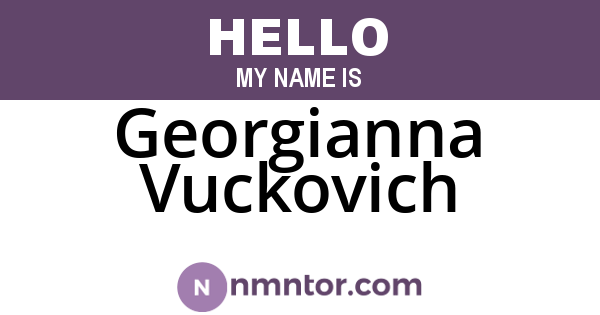Georgianna Vuckovich