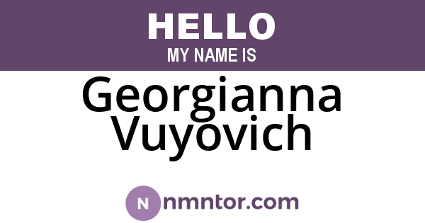 Georgianna Vuyovich