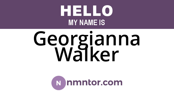 Georgianna Walker