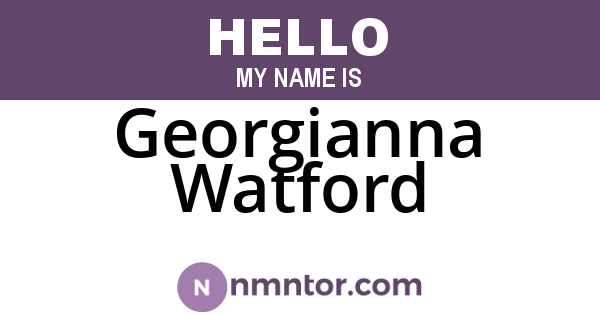 Georgianna Watford