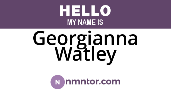 Georgianna Watley