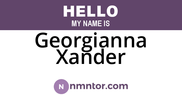 Georgianna Xander
