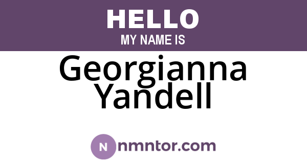 Georgianna Yandell