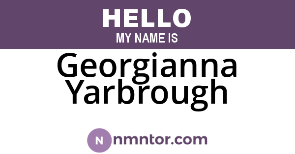 Georgianna Yarbrough