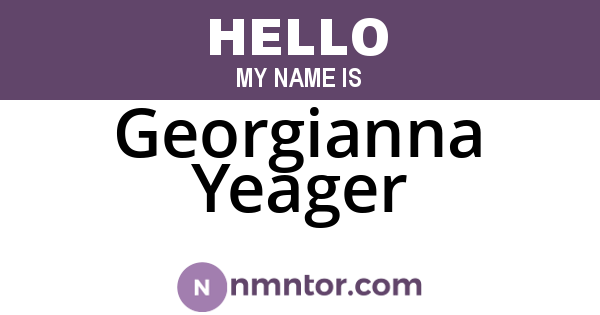 Georgianna Yeager