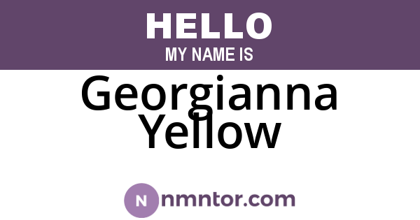 Georgianna Yellow