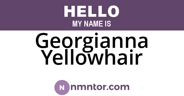 Georgianna Yellowhair