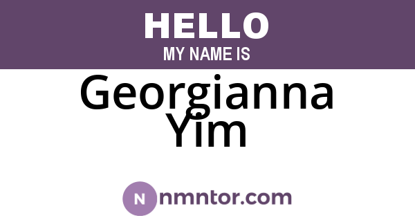 Georgianna Yim