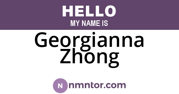 Georgianna Zhong