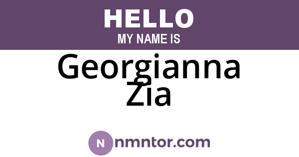 Georgianna Zia