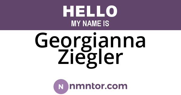 Georgianna Ziegler