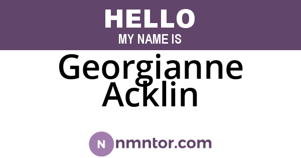 Georgianne Acklin