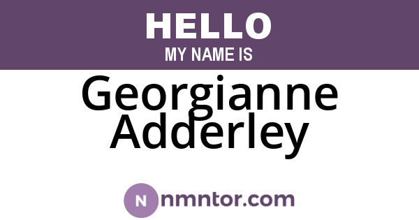Georgianne Adderley
