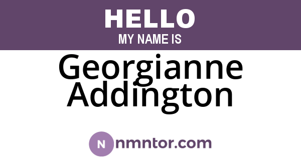 Georgianne Addington