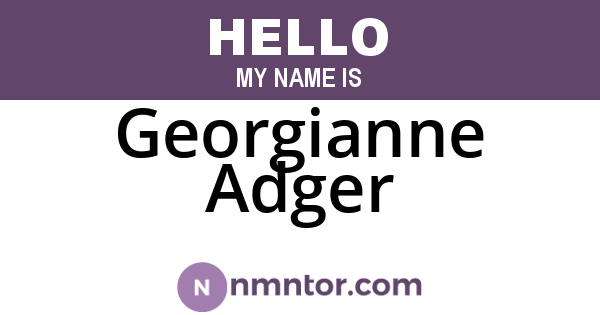 Georgianne Adger