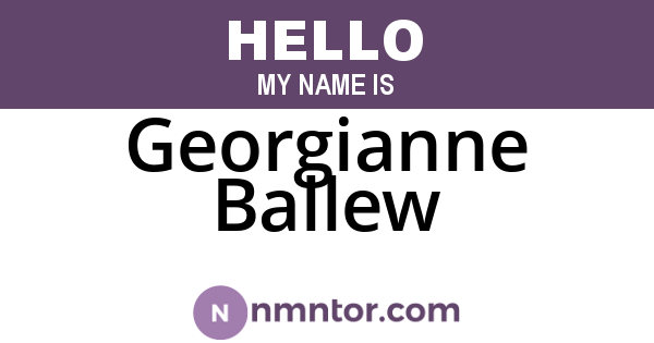 Georgianne Ballew