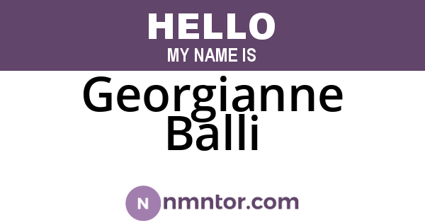 Georgianne Balli