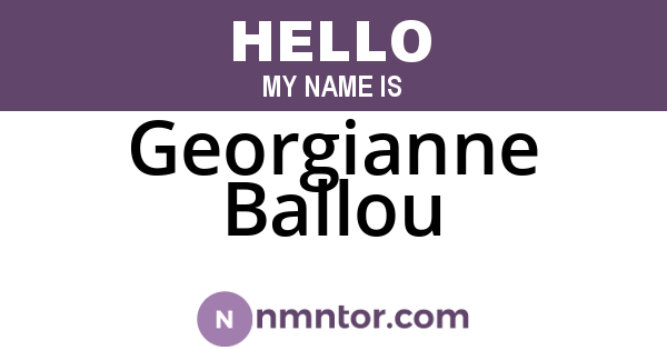 Georgianne Ballou