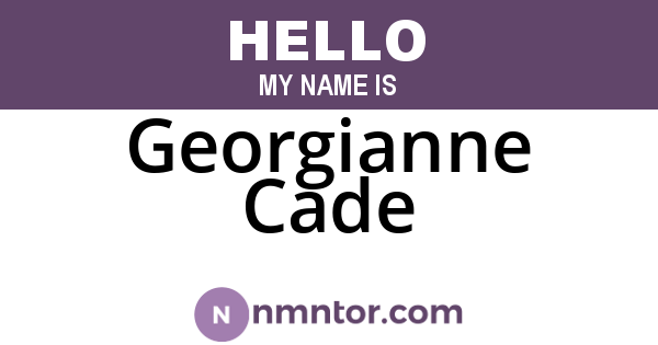 Georgianne Cade